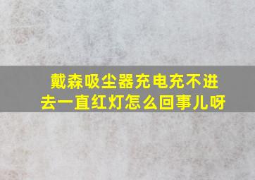 戴森吸尘器充电充不进去一直红灯怎么回事儿呀