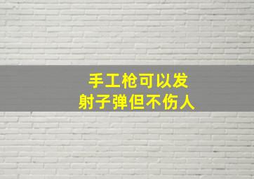 手工枪可以发射子弹但不伤人