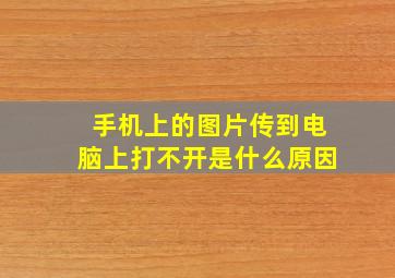 手机上的图片传到电脑上打不开是什么原因