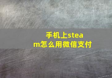 手机上steam怎么用微信支付