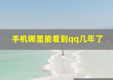 手机哪里能看到qq几年了