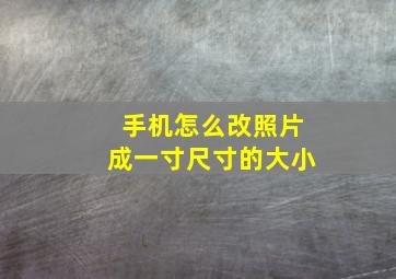 手机怎么改照片成一寸尺寸的大小