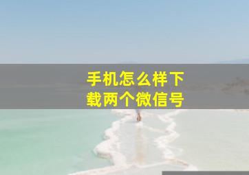 手机怎么样下载两个微信号