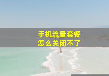 手机流量套餐怎么关闭不了