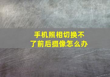 手机照相切换不了前后摄像怎么办