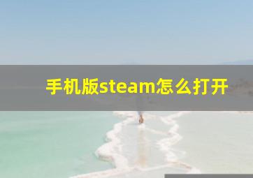 手机版steam怎么打开