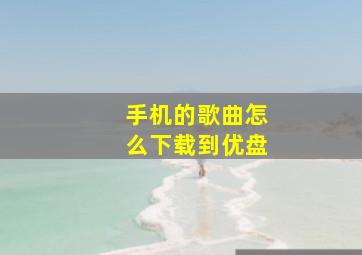 手机的歌曲怎么下载到优盘