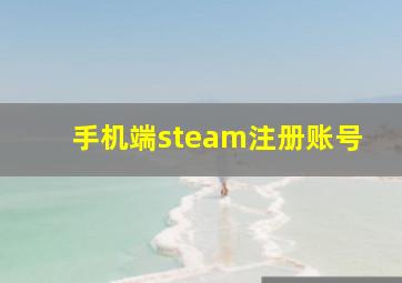 手机端steam注册账号