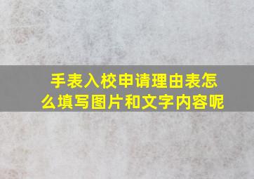 手表入校申请理由表怎么填写图片和文字内容呢