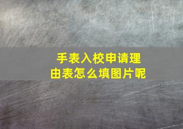 手表入校申请理由表怎么填图片呢