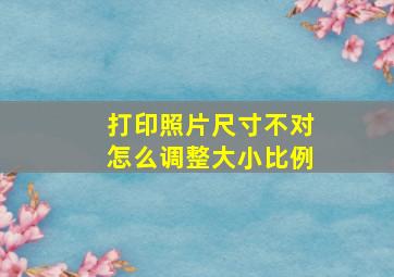 打印照片尺寸不对怎么调整大小比例