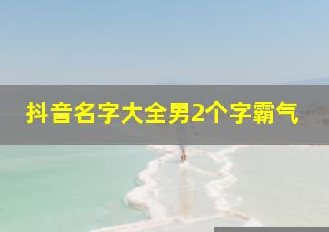 抖音名字大全男2个字霸气