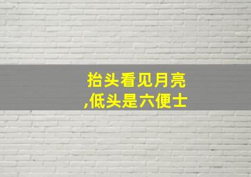 抬头看见月亮,低头是六便士