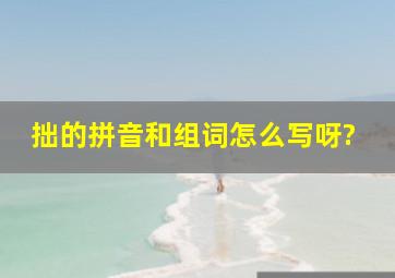 拙的拼音和组词怎么写呀?