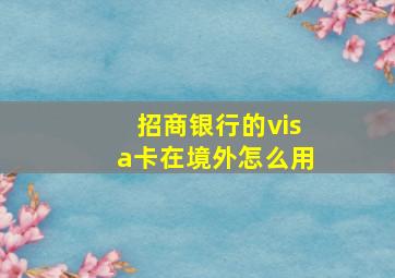 招商银行的visa卡在境外怎么用