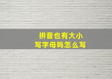 拼音也有大小写字母吗怎么写