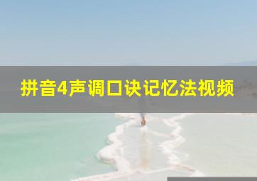 拼音4声调口诀记忆法视频