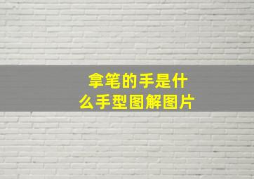 拿笔的手是什么手型图解图片