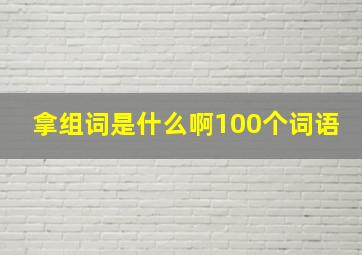 拿组词是什么啊100个词语