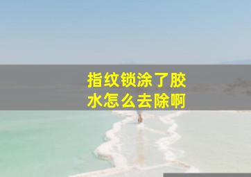 指纹锁涂了胶水怎么去除啊