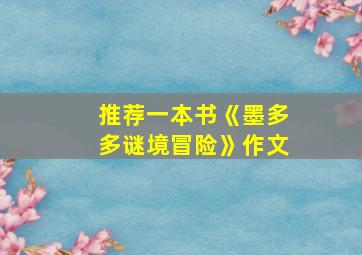 推荐一本书《墨多多谜境冒险》作文