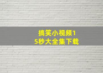 搞笑小视频15秒大全集下载