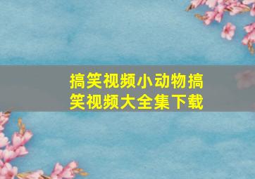 搞笑视频小动物搞笑视频大全集下载