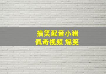 搞笑配音小猪佩奇视频 爆笑