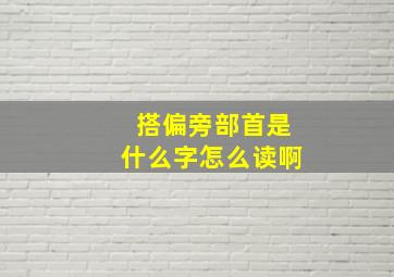 搭偏旁部首是什么字怎么读啊