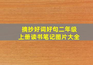 摘抄好词好句二年级上册读书笔记图片大全