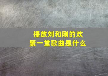 播放刘和刚的欢聚一堂歌曲是什么