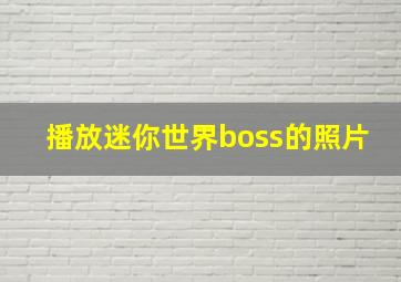 播放迷你世界boss的照片