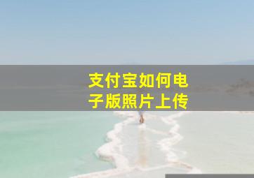 支付宝如何电子版照片上传