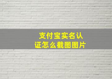 支付宝实名认证怎么截图图片