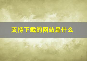 支持下载的网站是什么