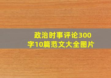 政治时事评论300字10篇范文大全图片