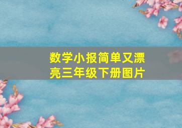 数学小报简单又漂亮三年级下册图片