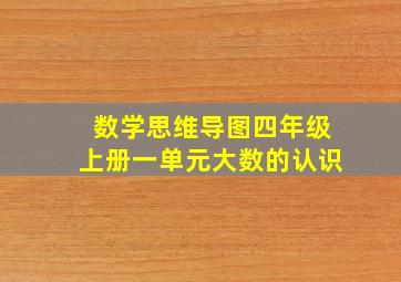 数学思维导图四年级上册一单元大数的认识