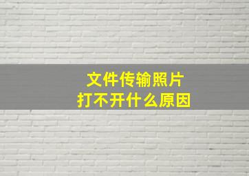 文件传输照片打不开什么原因