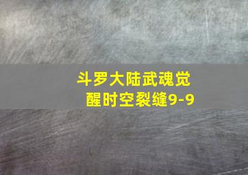 斗罗大陆武魂觉醒时空裂缝9-9