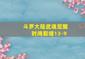 斗罗大陆武魂觉醒时间裂缝13-9