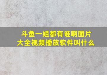 斗鱼一姐都有谁啊图片大全视频播放软件叫什么