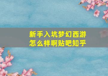 新手入坑梦幻西游怎么样啊贴吧知乎