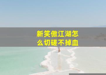 新笑傲江湖怎么切磋不掉血