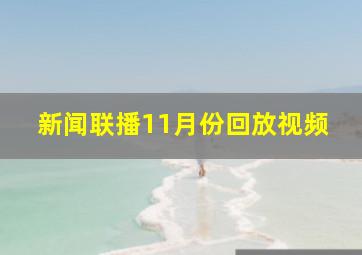 新闻联播11月份回放视频