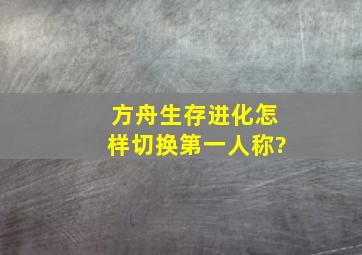 方舟生存进化怎样切换第一人称?