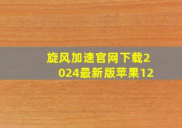 旋风加速官网下载2024最新版苹果12