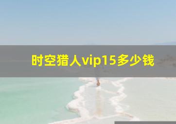 时空猎人vip15多少钱