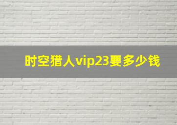 时空猎人vip23要多少钱