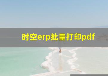 时空erp批量打印pdf